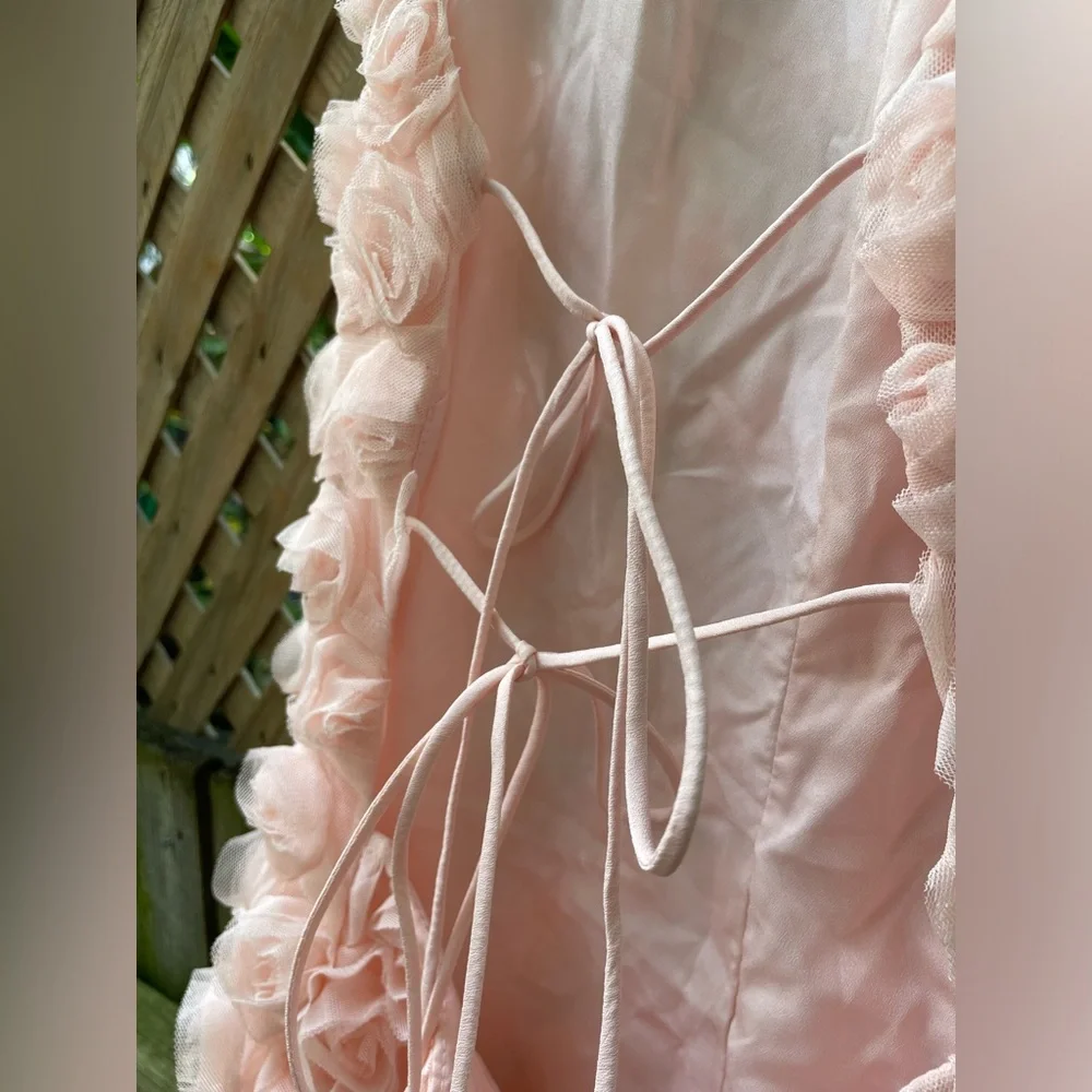 Nasty Gal Pink Rose Halter Neck Mini Dress 🌹 - Picture 8 of 9